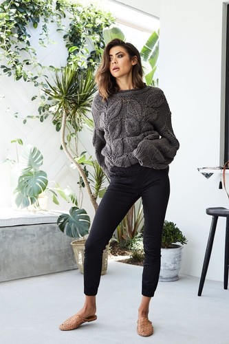 Jean de mezclilla para mujer con dibujos de cuerda elástica de ajuste relajado.UK10 12 14 16 18 20 - Imagen 2 de 6