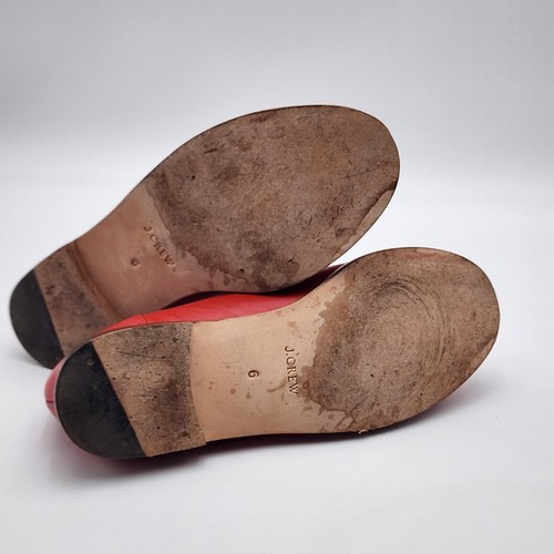 J CREW WOMEN'S RYAN PENNY LOAFERS IN LEATHER BRILLIANT POPPY RED Size 6 READ - Picture 10 of 11