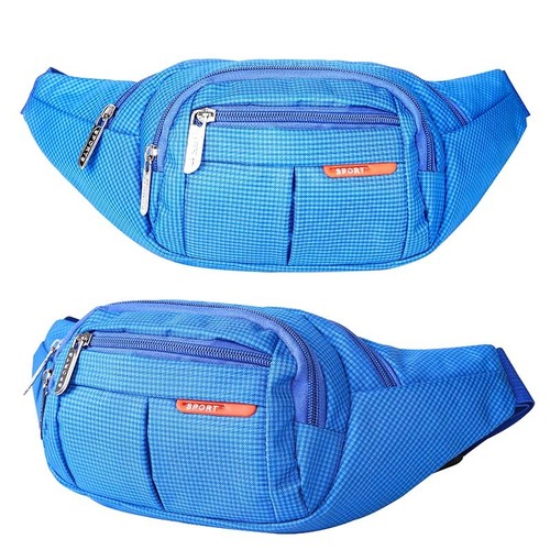 Wasserfest Damen Herren Bauchtasche Leinwand Hüfttasche 4 Fächer Gürteltasche - Bild 14 von 20