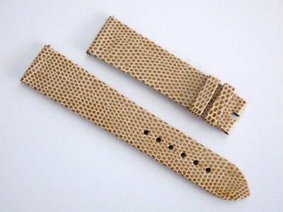 Van Cleef & Arpels Shiny Light Beige Lizard Strap 19.2mm for Charms 38mm OEM New