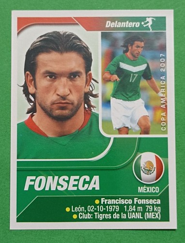 2007 Navarrete Copa America #150 FRANCISCO FONSECA Mexico Soccer Team Sticker - 第 1/2 張圖片