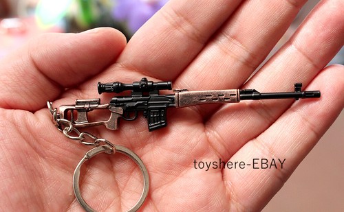 TOY MINI gun SVD RPG MG42 M4A1 HK416 M249 AK47 M762 FALLOUT BattleField KEYCHAIN - Picture 6 of 57