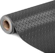 TUFFIOM 7.5 x 20 FT Garage Floor Mat, Plate PVC Garage Mats Flooring Roll