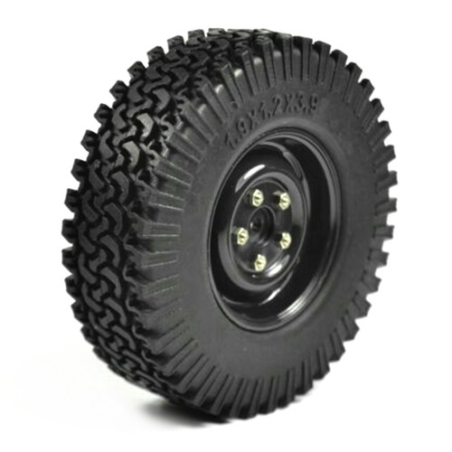 4x Rock Crawler-Reifen 98mm Felge 19 Zoll Sechskant 12mm für RC-Car Maßstab 1:10 - Bild 3 von 4