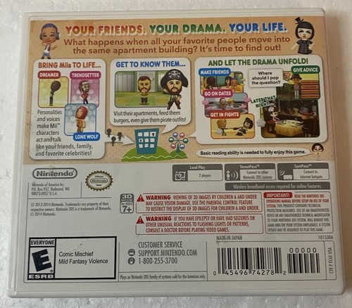 Tomodachi Life Nintendo 3DS Cartridge in Box with Manual - Picture 2 of 18
