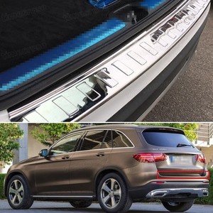 Details About Stainless Steel Outer Rear Bumper Protector Cover For Mercedes Benz Glc 16 17