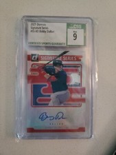 Bobby Dalbec 2021 Donruss Signature Series Autograph #SS-BD CSG 9 Boston Red Sox