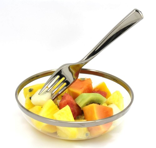 Clear Reusable Plastic Bowls with a Silver Rim MOZAIK : Small, Medium or Large - Picture 8 of 25