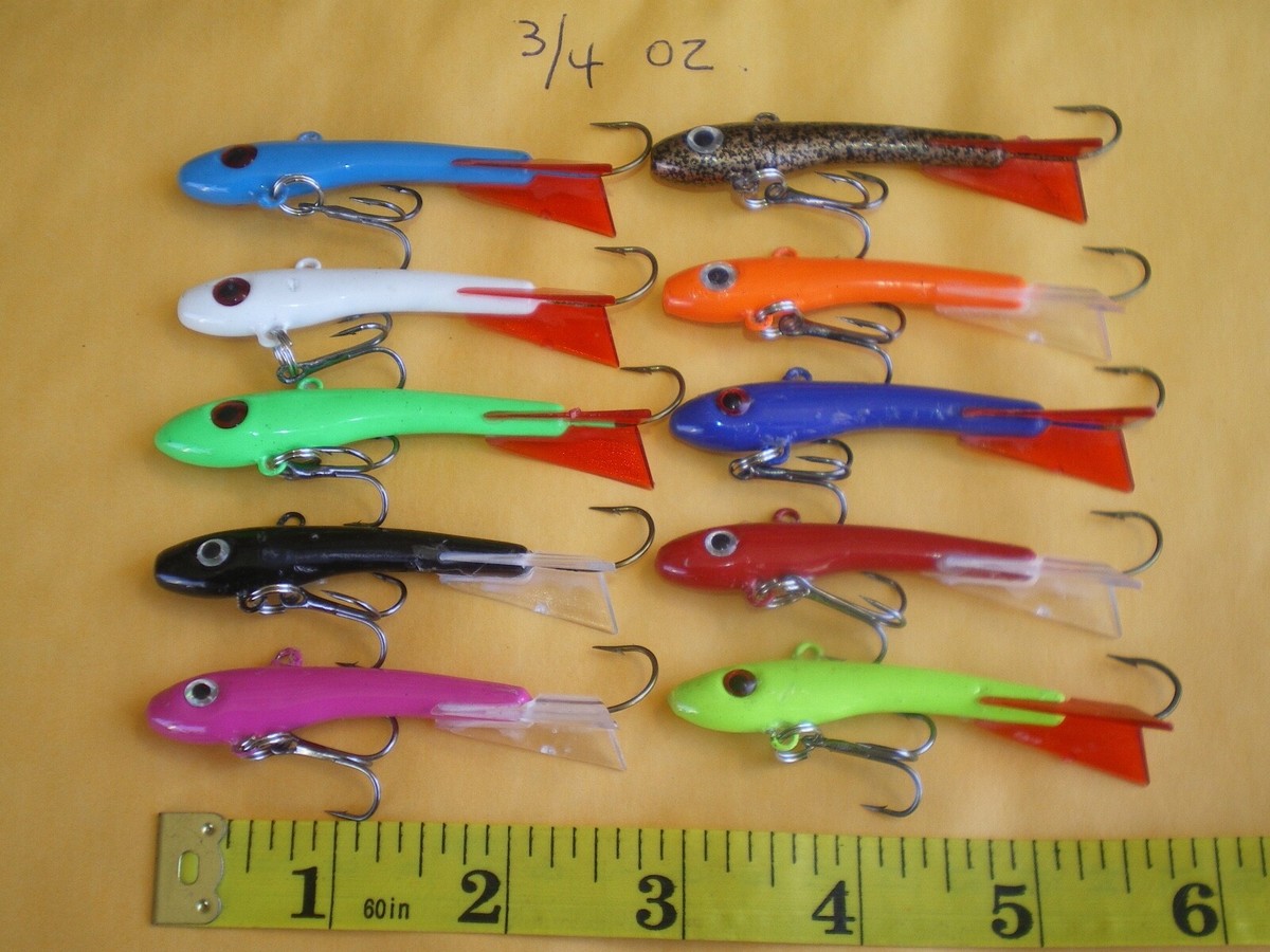 20 PCS MINNOW JIGGING/CASTING FISHING LURE BAIT/ICE FISHING 3/4 OZ