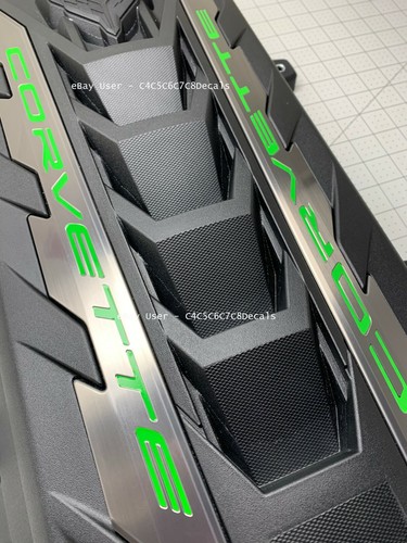 FITS Chevy Corvette StingRay C8 Engine Cover Decal 20 21 22 23 24 - GREEN - Picture 16 of 36