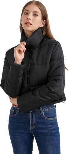 Hujoin Women's Short Cropped Puffer Jacket Lightweight Crop Coat Sz XXL - Picture 5 of 6