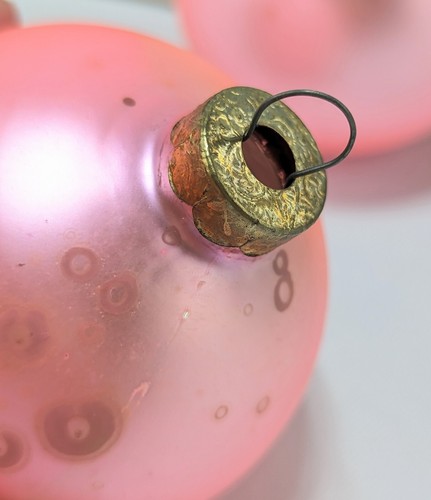 Vtg SHINY BRITE 5 Pack Mercury Glass Ornaments In Box Opaque Fanci-Pak 2 5/8" - Picture 8 of 10