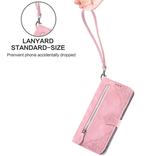 Magnetic Zipper Wallet Case Cover For Moto G Stylus 5G 2025/ Edge (2025)/G 2025 - Picture 6 of 45