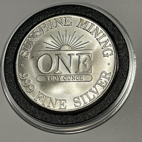 Moneta rara Sunshine American Eagle 1983 da collezione 1 oncia troy .999 argento fine rotonda - Foto 8 di 14