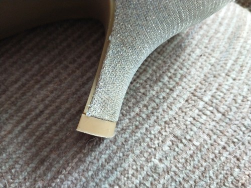 Jellypop Jennnie Champagne Heel Shoe Beige Glitter 8.5 M prod 45843 - Picture 4 of 7