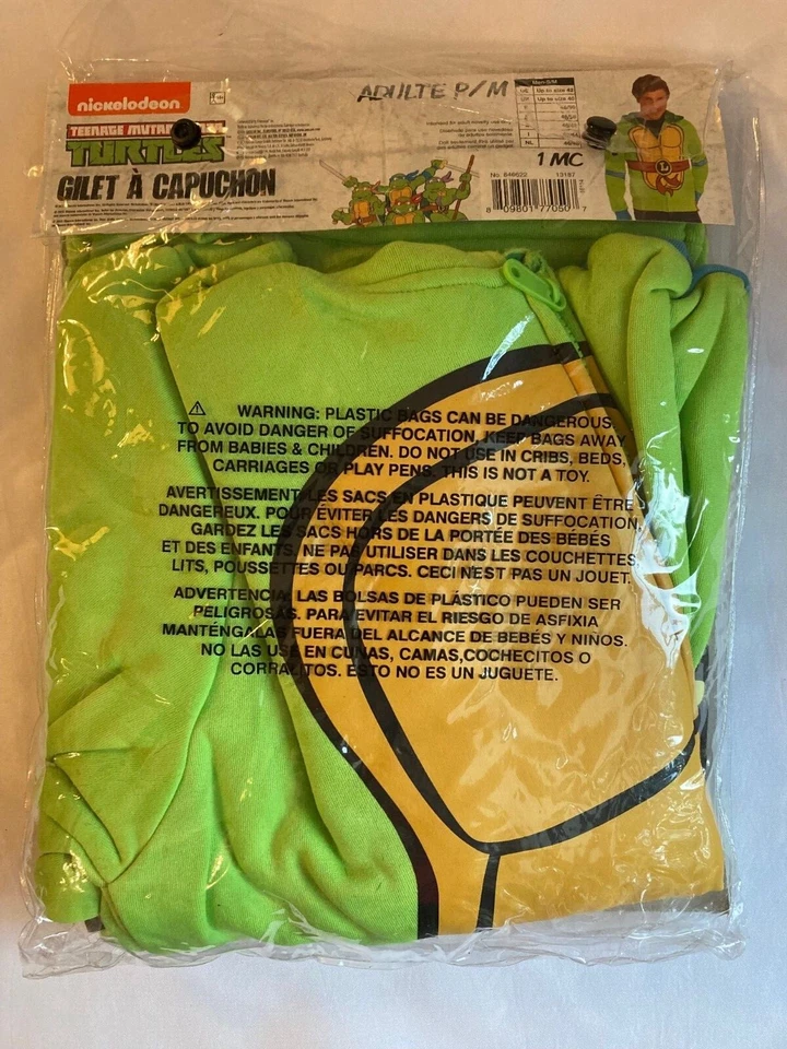 Sudadera con Capucha Tortugas Ninja Adolescentes Mutantes - Adulto S/M Disfraz de Halloween Foto 3 de 3