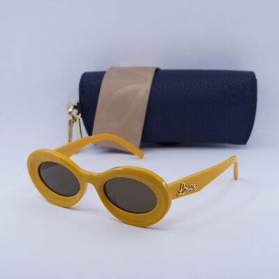 サングラス LOEWE SUNGLASSES (LW4114IS49 25E) Loewe LW4114IS 90A Sunglasses Women's Crystal/Dark Blue