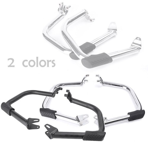 Engine Steel Crash Bar Guard for Harley Street 500/750 2015-2019 Chrome/Black - Picture 2 of 8