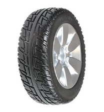 Jazzy SELECT/6 Drive Wheels, 2 OEM Black Tires/Silver Mag Rims, Flat Free.