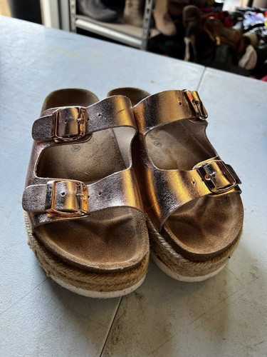 Jeffrey Campbell Rose Gold Platform Sandals Size 36