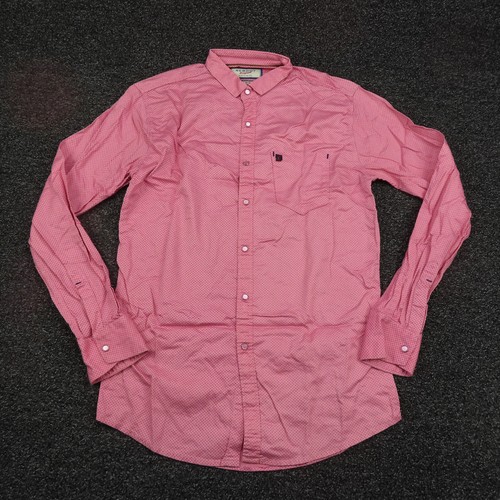 Reboot Clothing Shirt Adult Large Pink & Black Snap Button Up Western Mens