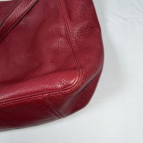 VTG Michael Kors Fulton Mahogany Red Pebble Leather Chain Bag Purse Old Money Y2 - Picture 9 of 24