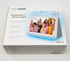 New Photoshare My Luma 7  White Lightning WiFi Smart Picture Frame FML07WL