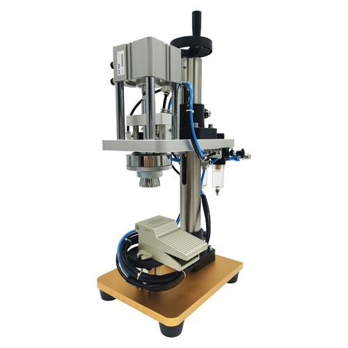 Máquina prensadora neumática de perfume de 15 mm máquina selladora de tapa de botellas con pedal - Imagen 8 de 23
