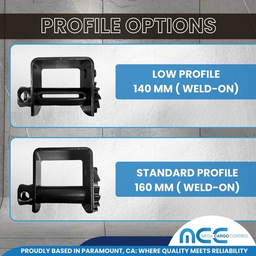 2 Pack Weld On Winch Flatbed Truck Trailer Winch for 2"- 4" Winch Strap 140 mm - Picture 8 of 8