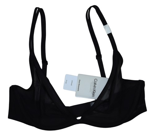 Calvin Klein Sheer Marquisette Underwire Plunge Light Shaping Women's Bra NWT - Picture 2 of 17