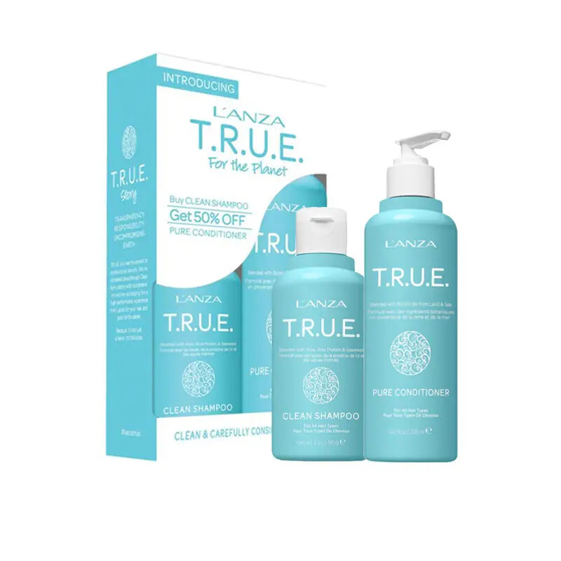 L'ANZA T.R.U.E For The Planet Set Clean Shampoo 56g + Pure Conditioner 236ml