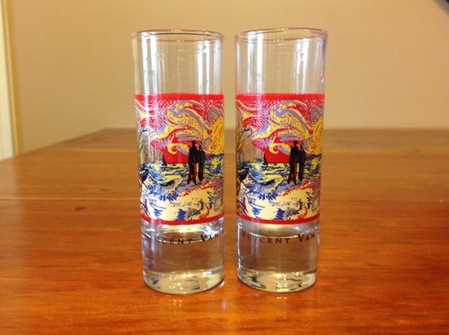 Vincent Van Gogh Glasses set Of 5 Artistic Bar Decor Paintings Shot glasses Cups - Picture 9 of 10