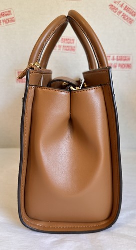 Michael Kors Everly Medium Brown MK LOGO Crossbody Satchel Bag - Picture 6 of 11