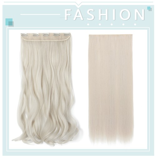 Clip In 100% Real AS Human Hair Extensions THICK One Piece 3/4 Full Head V-Shape - Picture 65 of 69