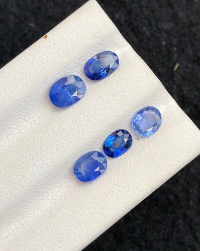 2.40 Ct Natural Untreated Sapphire Blue Color 5 Piece loose gemstone lot - Picture 11 of 11