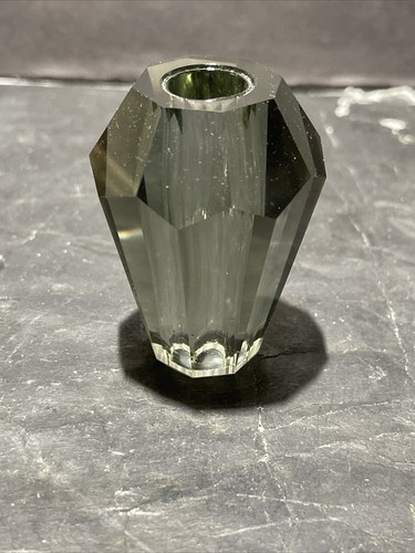 LAMPADARIO PARTE CORPO LAMPADARIO VETRO PRISMA CRISTALLO FUMO SFACCETTATO ROTTURA SPESSORE ALTEZZA 2,5” - Foto 14 di 14