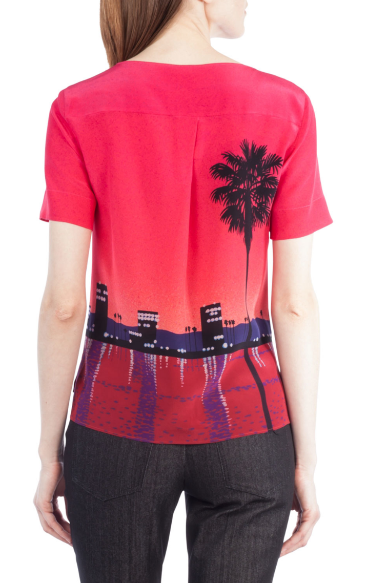 Akris Punto Sunset City Print Top SZ 38 = US 6 (Fits S ) - NWOT | eBay