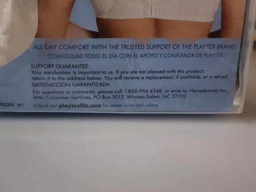 Playtex 18-Hour Style# 4693 Size 40G Original Comfort Strap Wire Free Bra Beige - Picture 9 of 10
