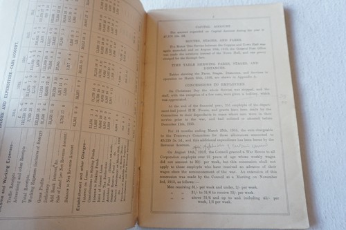 Libro de informe anual del Departamento de Tranvías Oldham 1916 autobús tranvía - Imagen 6 de 8