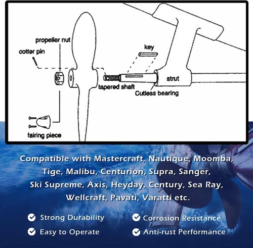 Prop Puller Removal Tool Fit for Inboard Boats for 1" or 1 1/8" Propeller Shafts - Picture 5 of 8