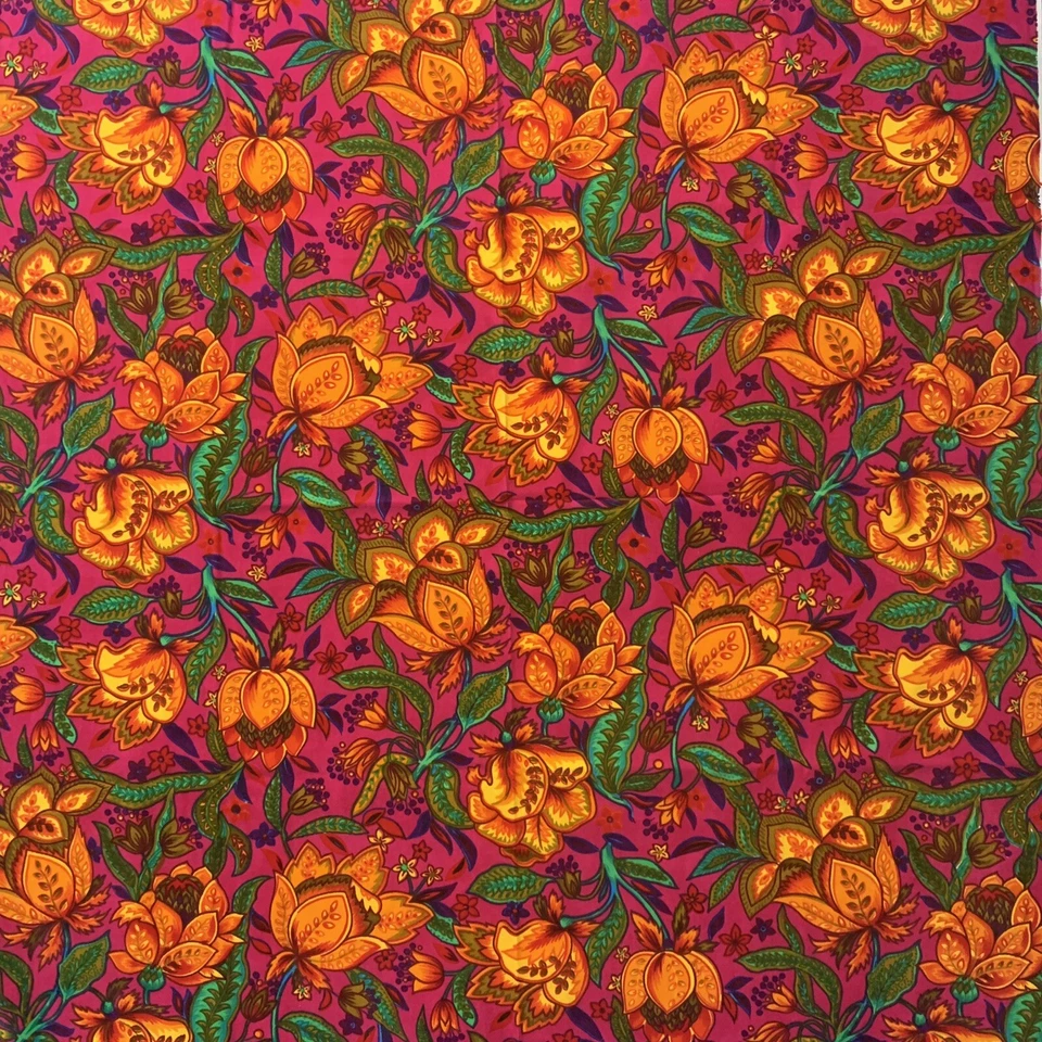 "Impresionante tela de terciopelo floral gótico neón vintage años 60 70 36x35,5""" Foto 3 de 4