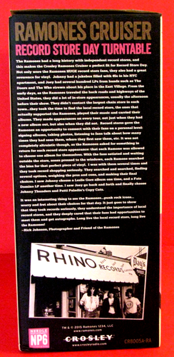 RAMONES CRUISER TURNTABLE Brand New in Box Never Opened FREE SHIPPING - Picture 2 of 2