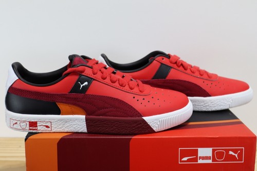 PUMA Clyde Hacked Perforated Toe Red Jr - Size: 5.5, 6.5 - Picture 4 of 6