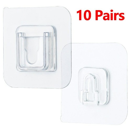 Ganchos De Pared Adhesivos De Doble Cara, Transparente Fuerte y Prácticos 10 ud - Bild 6 von 8