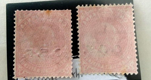 2 Rare Collectable KEVII 1 Anna India Stamp with China Exhibition Force surcharg - Picture 2 of 2
