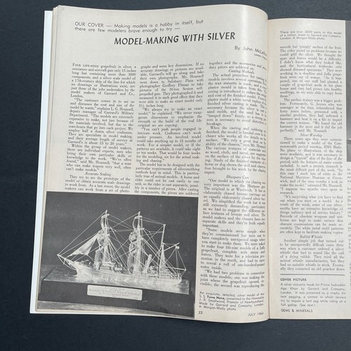 VTG Gems and Minerals Magazine July 1964 Silver in Butte MT Rockhound Lapidary - Picture 3 of 5