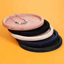 Velvet Jewelry Display Tray Ring Bracelet Earring Organizer Show Props