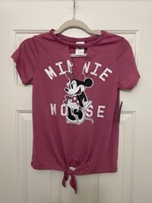 Minnie Mouse Disney T Shirt Women  s JUNIORS Size XS Pink NWT