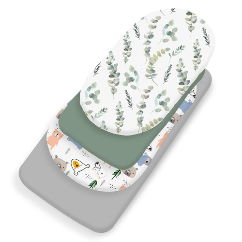 Bassinet Sheet 4 Pack Bassinet Sheets for Baby Boys Girls Soft Baby Bassinet ... - Picture 8 of 8