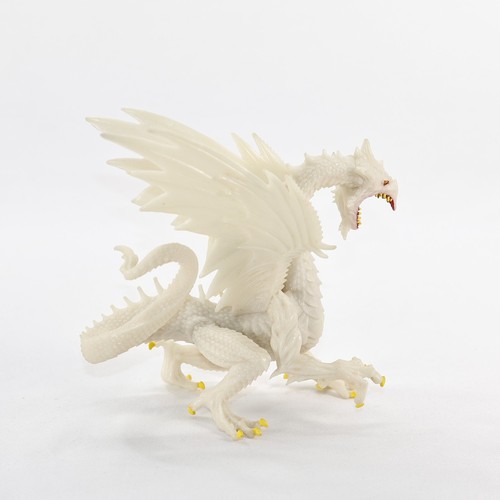 Glow in the Dark Snow Dragon Draco Articus 6" Tall Winged Safari Ltd. - Picture 6 of 10